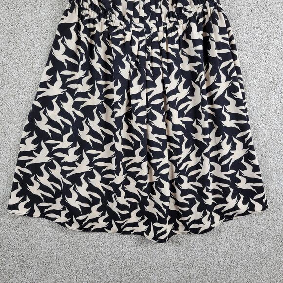 RACHEL Rachel Roy Strapless Bird Print Dress‎ Womens M Black Cream - Picture 7 of 12